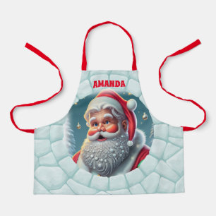 3D Santa Claus Christmas Personalised Kids Apron