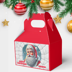 3D Santa Claus Christmas Red Holiday Favour Box