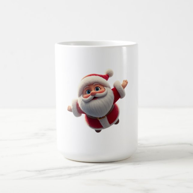 3D SantaClaus Christmas Ceramic CoffeeTea Mug Gift (Center)