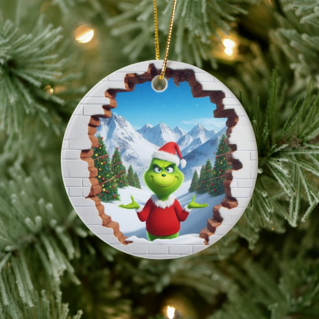 3D Sassy Elf  Ceramic Tree Decoration (Tree)