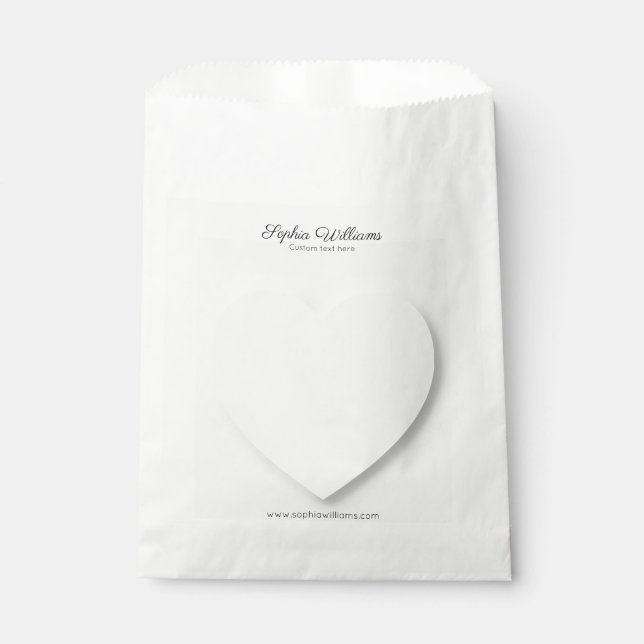 3D shadow heart minimalist shopping paper bag (Front)