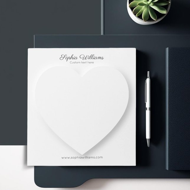 3D shadow white heart minimalist  Notepad (Creator Uploaded)