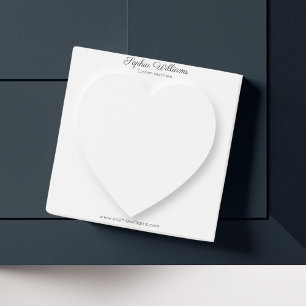 3D shadow white heart minimalist  Post-it Notes