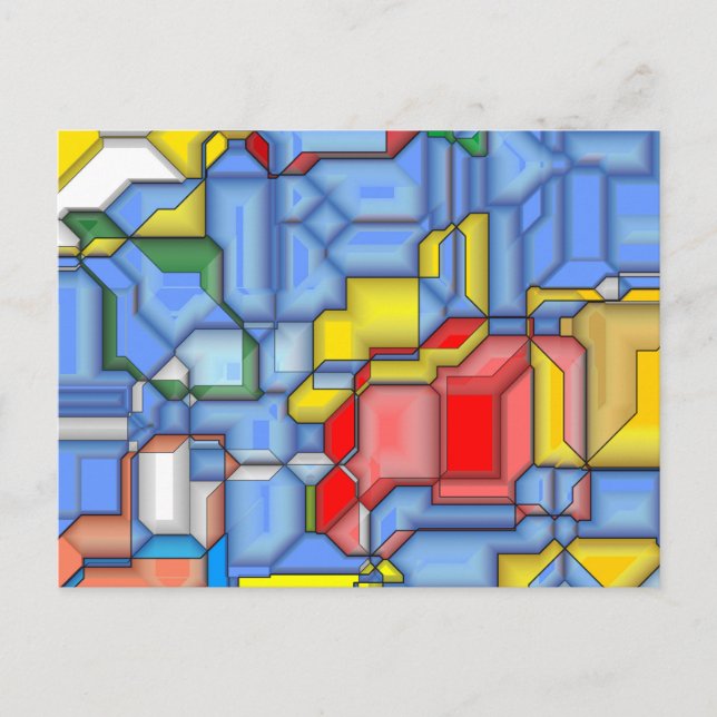 3D shapes Postcard (Front)