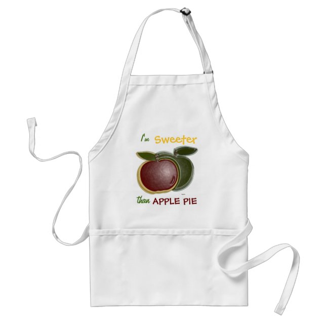 3D Shiny Apples Apron (Front)