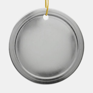 3D Silver Foil Seal Elegant Excellence Award Medal Ceramic Tree Decoration