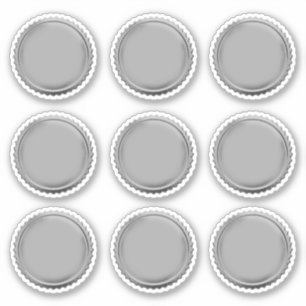 3D Silver Foil Starburst Excellence Award Medal 9x