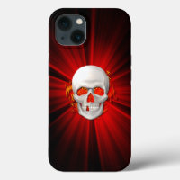 3D Skull in Glowing Fire
