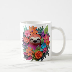 3D sloth nestled Coffee Mug
