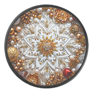 3d snowflake ornament hockey puck