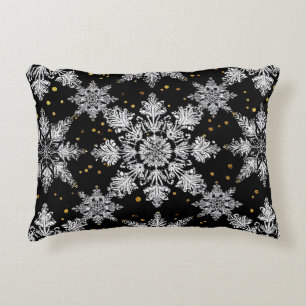 3d snowflakes decorative cushion