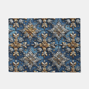 3d snowflakes doormat