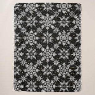 3d snowflakes sherpa blanket