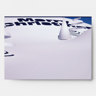 3D SNOWY MERRY XMAS SEASON'S GREETING envelope