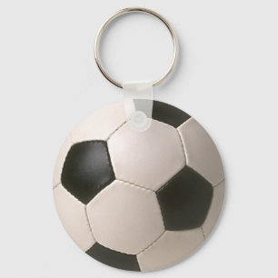 3D Soccerball Black White Football Key Ring