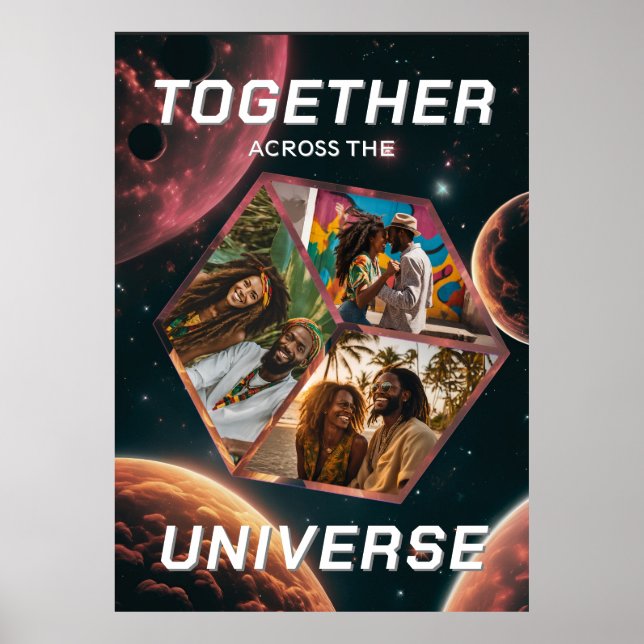 3D Space-Planet Photocubes Poster (Front)