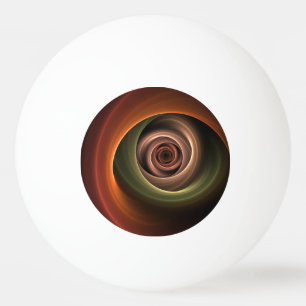 3D Spiral Abstract Warm Colors Modern Fractal Art Ping Pong Ball
