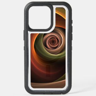 3D Spiral Abstract Warm Colours Modern Fractal Art