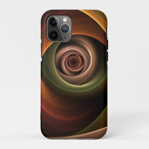 3D Spiral Abstract Warm Colours Modern Fractal Art iPhone 11 Pro Case