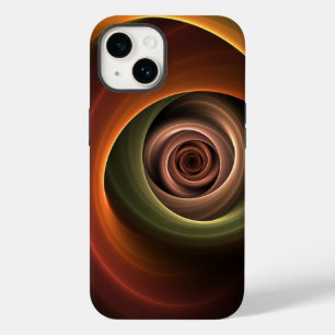 3D Spiral Abstract Warm Colours Modern Fractal Art Case-Mate iPhone 14 Case