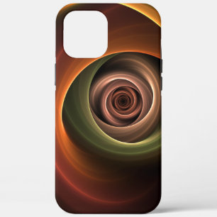 3D Spiral Abstract Warm Colours Modern Fractal Art iPhone 12 Pro Max Case