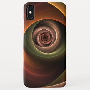 3D Spiral Abstract Warm Colours Modern Fractal Art iPhone XS Max Case