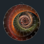 3D Spiral Abstract Warm Colours Modern Fractal Art Dartboard<br><div class="desc">A striking motive with depth and warm colours.
Design for your dartboard and more.</div>