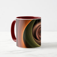 3D Spiral Abstract Warm Colours Modern Fractal Art