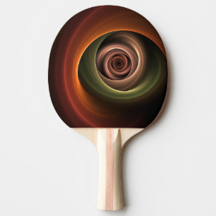 3D Spiral Abstract Warm Colours Modern Fractal Art Ping Pong Paddle