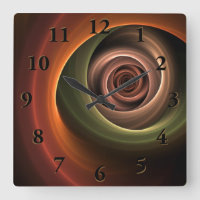 3D Spiral Abstract Warm Colours Modern Fractal Art