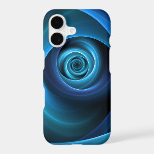 3D Spiral Blue Colors Modern Abstract Fractal Art