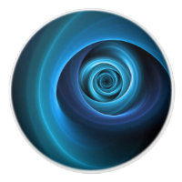 3D Spiral Blue Colours Modern Abstract Fractal Art