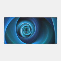 3D Spiral Blue Colours Modern Abstract Fractal Art