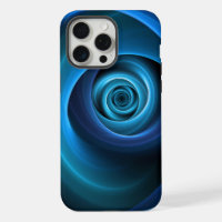 3D Spiral Blue Colours Modern Abstract Fractal Art