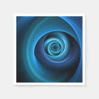 3D Spiral Blue Colours Modern Abstract Fractal Art