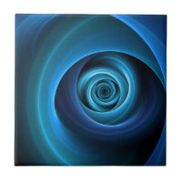 3D Spiral Blue Colours Modern Abstract Fractal Art