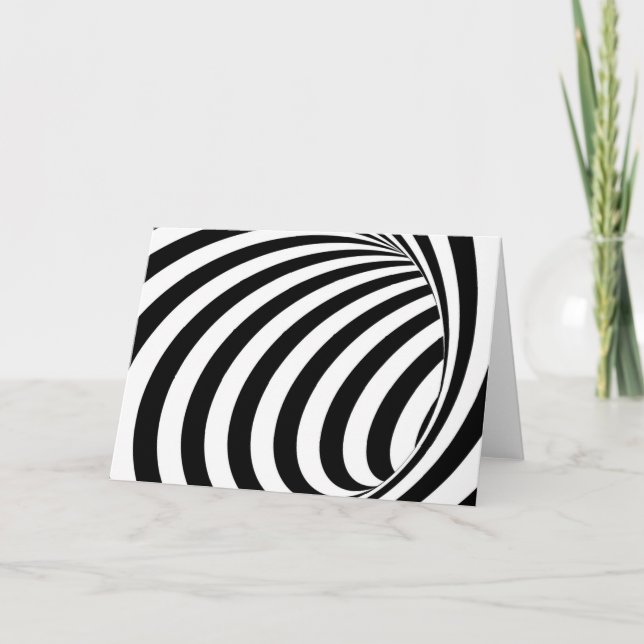 3D Spiral Hole Optical Illusion Card (Front)