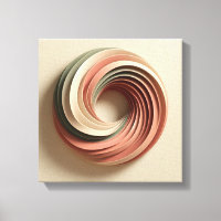 3D Spiral Surreal Abstract Art in Earth Tones