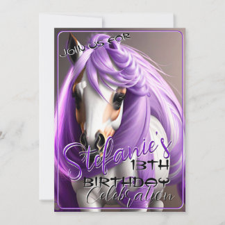 3D Spirit Pony 38 Birthday Invitation