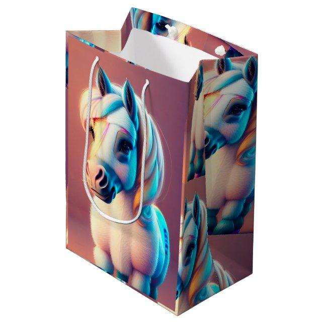 3D Spirit Pony 3 Medium Gift Bag (Front Angled)