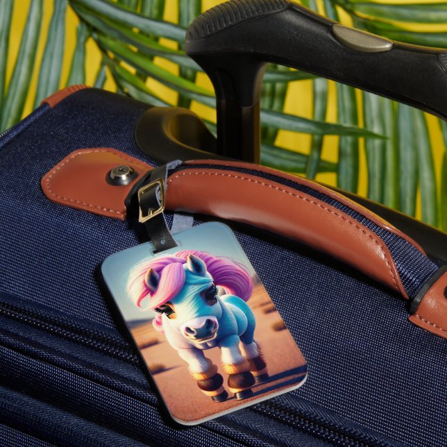 3D Spirit Pony 4 Luggage Tag (Front Insitu 1)
