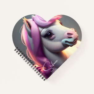 3D Spirit Pony 5 Heart Notebook