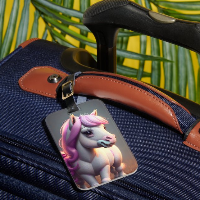 3D Spirit Pony 5 Luggage Tag (Front Insitu 1)