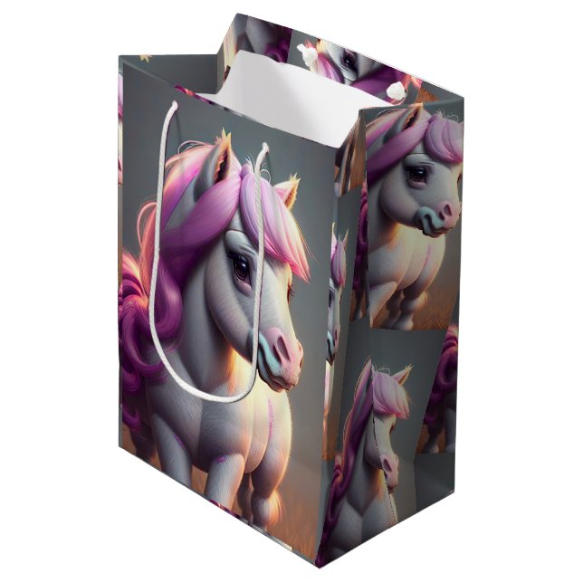 3D Spirit Pony 5 Medium Gift Bag (Front Angled)