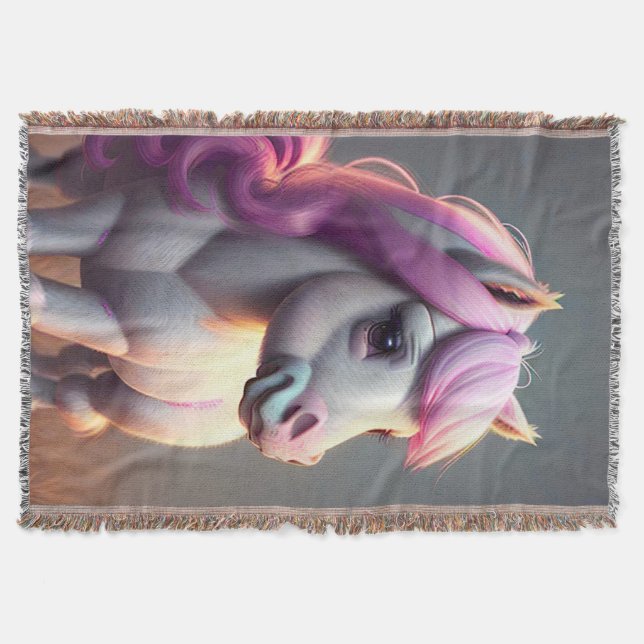 3D Spirit Pony 5 Throw Blanket (Front)