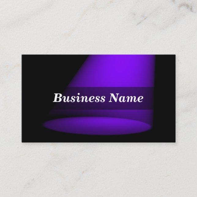 3D Spotlight (Purple) Business Card (Front)