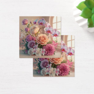 3D Spring Flowers Greeting Card with Roses 