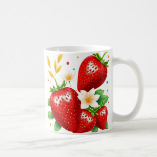 3d strawberry mug wrap, 3d mug wrap design