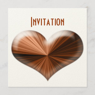3D Stunning Modern Heart Design Invitation