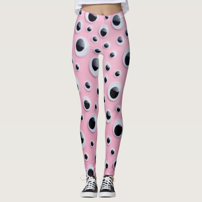 3d Stunning Object Pattern in amazing pink colour  Leggings (Front)